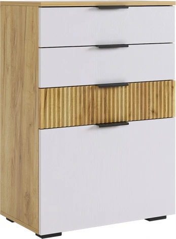 Прихожая "Бери К7", цвет дуб крафт золотой/белое дерево Mebelson (арт.ПК07Бери.2563)