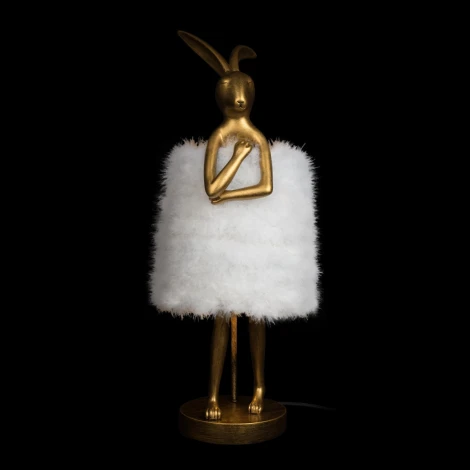 Настольная лампа Loft It Lapine 10315/B White fluff (220V, выключатель, животные)