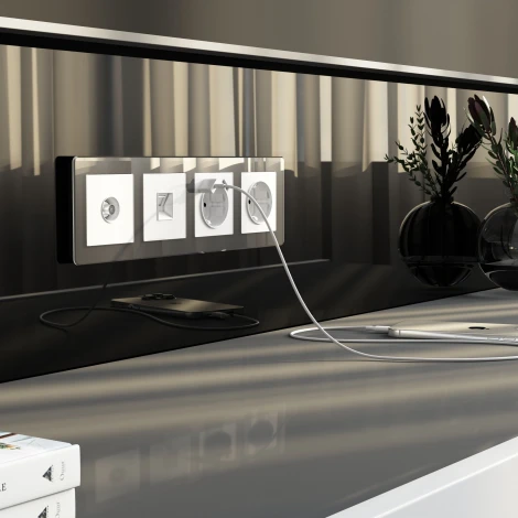 ТВ-розетка оконечная (белый акрил) Werkel W1183041 (a064018)