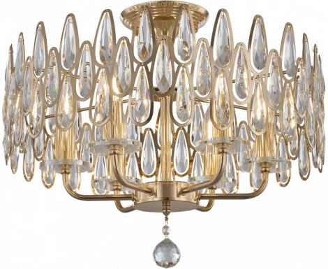 Потолочная люстра хрустальная на штанге Arte Milano Sorrento-2009 372009/6/80/490 GD (220V)