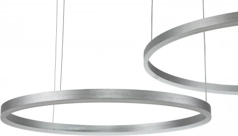 Подвесной светильник Galass V000012L (14001/2P Silver) (LED, 220V, пульт управления, на тросе, кольцо)