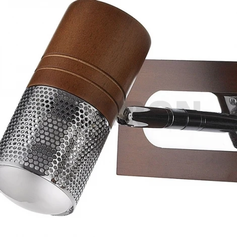 Спот N-Light 6203B 6203B/2E14 chrome + brown wood