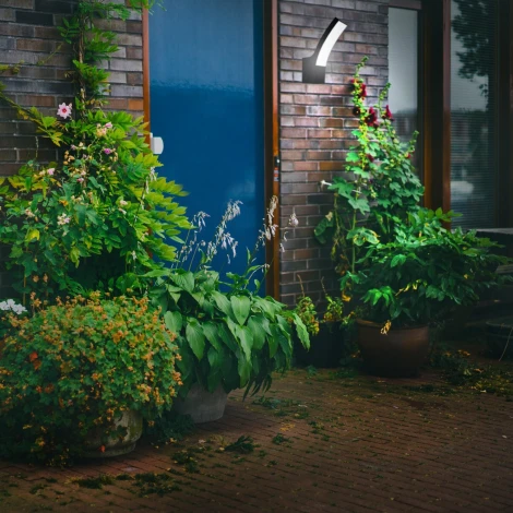 Уличный настенный светодиодный светильник Escada Dravite 30002W/02LED 11Вт, 1000лм, 4000K, Ra>80, металл/пластик, черный