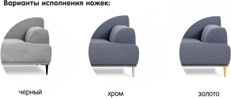 Диван Portofino 2-х местный ОГОГО (арт.753133), (Велюр/Светло-серый)