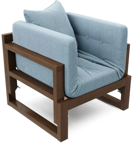 Кресло Arsko Амбер орех голубая рогожка