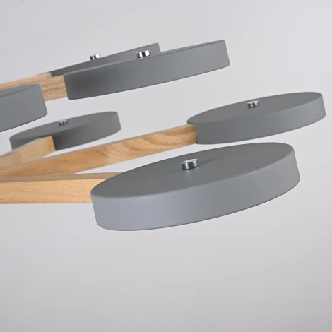 Потолочная люстра Wi-Fi на штанге Turna Dbl L12 Gray By ImperiumLoft Turna-Dbl01 (LED, 220V, голосовое управление)