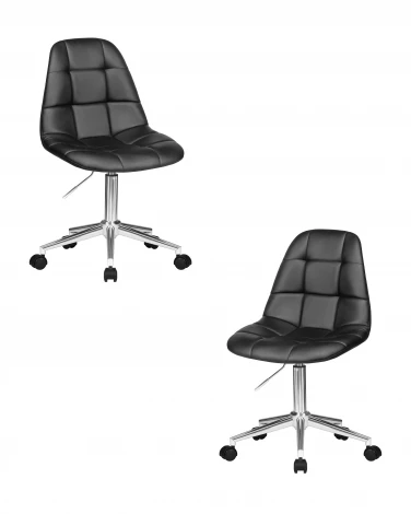 Набор 2 шт офисное кресло для персонала DOBRIN MONTY (чёрный)
