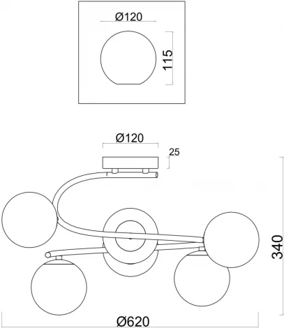 Потолочная люстра Freya Galaxy FR5013PL-06CH