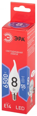Лампочка светодиодная E14 8W ЭРА LED BXS-8W-865-E14 R