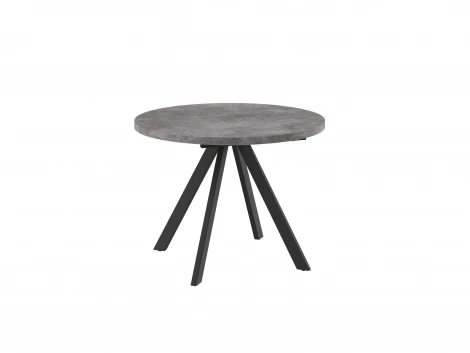 Стол D100, Дымчатая керамика/черный МАМАДОМА Рондо М 101980