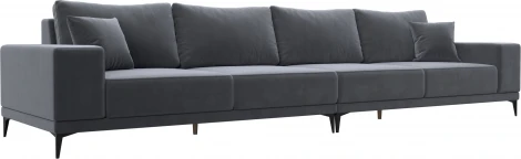 Диван прямой Льюес Лонг (Серый/Велюр) Лига Диванов арт.122387