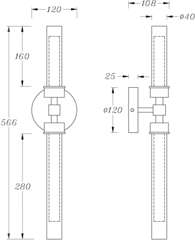 Бра Maytoni Stelo MOD116WL-L7B3K (LED, 220V)