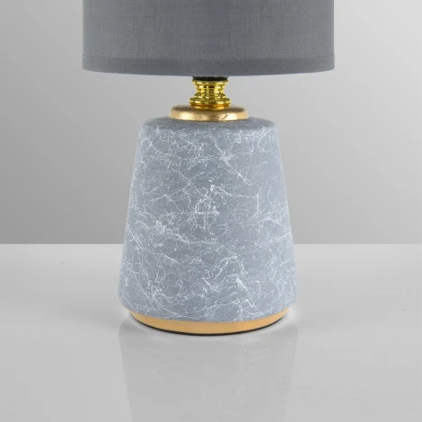 Настольная лампа Lumion Giata 8168/1T серый, керамика/текстиль E14 1*40W 220V (выключатель, круглые)