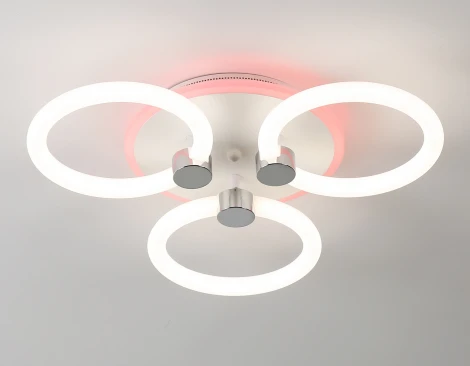 Потолочная светодиодная люстра RGB Ambrella Acrylica FA3838 (220V, пульт управления)