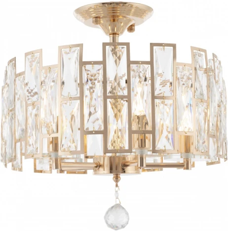 Потолочная люстра хрустальная на штанге Arte Milano Sorrento-4209 374209/5/80/380 GD (220V)