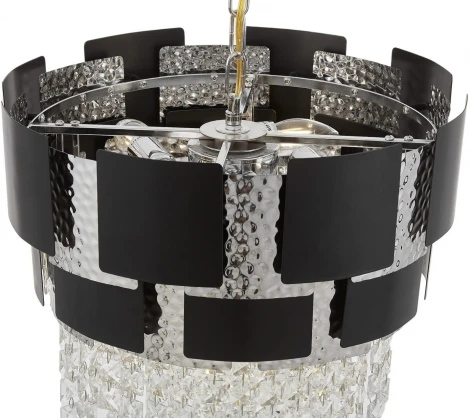 Подвесная люстра Lumina Deco Kruvia LDP 7045-400 BK+CHR (220V, на цепи)