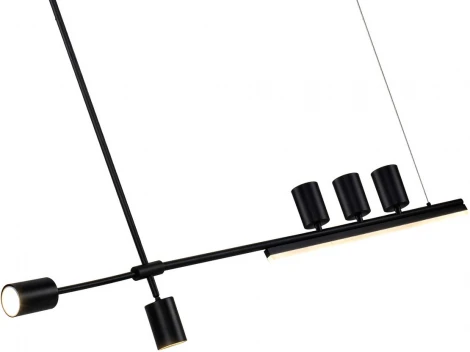 Подвесной светильник Kink Light Рия черный 07618-150,19 GU10 5*5W+Led 15W (4000K) (220V, на тросе, асимметрия)