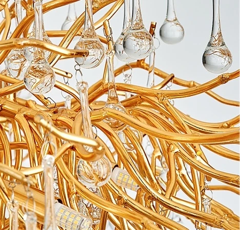 Подвесная большая люстра Droplet Chandelier Oval L160 ImperiumLoft 40,2696 (148055-22) (220V, на тросе)