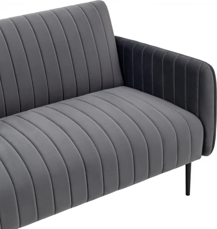 Диван прямой Stool Group Дрезден велюр серый УТ000035918