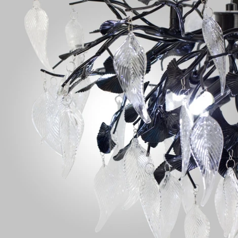 Подвесная люстра AM Group WOODSTAR WOODSTAR D400 BK (220V, на тросе, листья)