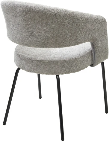 Стул M-City SNUG 3018-03 светло-серый, шенилл / черный каркас