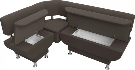 Диван кухонный угловой Альфа левый угол Лига Диванов (Рогожка) арт.123815L