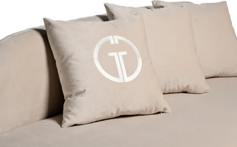 Диван Lea трехместный, велюр кремовый 290*112*75см Garda Decor арт.87YY-DIV2262