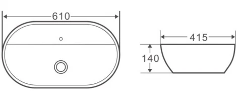 Раковина BelBagno BB1346 накладная