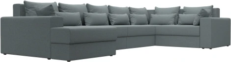 Диван П-образный Майами левый угол (Серый/Рогожка) Лига Диванов арт.122551L