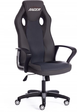 Кресло RACER кож/зам/ткань, металлик/серый, 36/12 Tetchair 13232