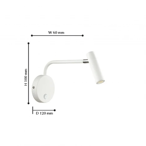 Бра на гибкой ножке для чтения Favourite Murum 1961-1W (LED, 220V, выключатель)