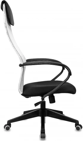 Кресло руководителя CH-607 светло-серый TW-02 сиденье черный сетка/ткань с подголов. крестов. пластик Бюрократ CH CH-607/LGREY