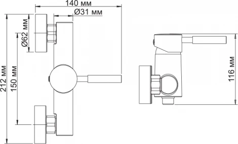 Смеситель Wasserkraft Main 4102 для душа