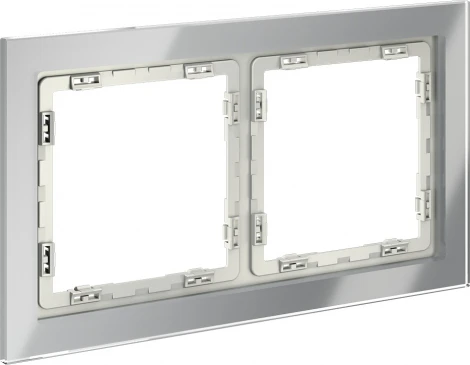 Рамка на 2 поста (сталь, стекло) Voltum S70 VLS110205