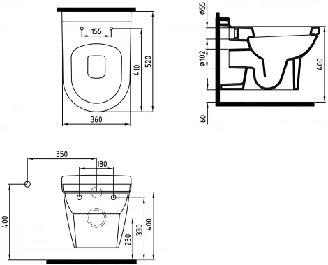 Унитаз подвесной Bien Orion