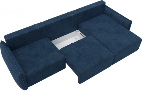 Диван угловой Лига-051 НПБ Лонг угол универсальный Лига Диванов (Велюр) арт.128728