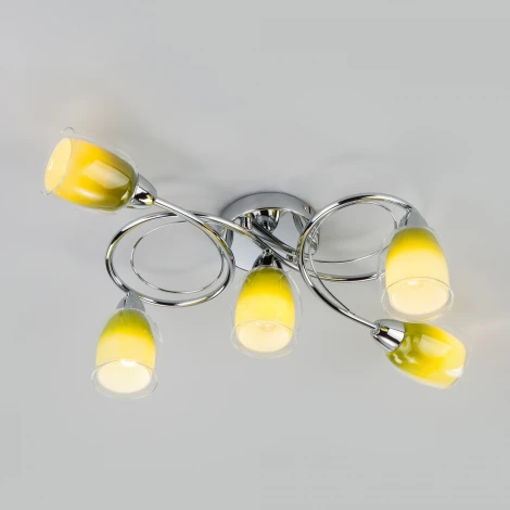 Потолочная люстра Eurosvet Potpourri 30153/5 зеленый