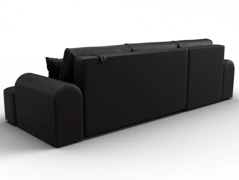 Диван угловой Лига-080 угол левый (ДСП/Пластик/Экокожа/Коричневый) Лига Диванов 134752L