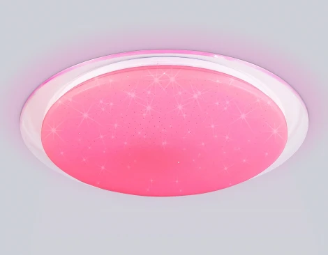 Потолочный светильник круглый светодиодный с пультом (Ночной режим, С таймером) Ambrella Orbital FZ770 RGB