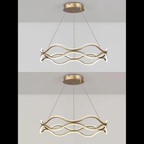 Подвесной светильник светодиодный с голосовым управлением пультом и управлением со смартфона регулировкой цветовой температуры и яркости ночным режимом и таймером LED LAMPS 81286