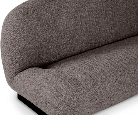 Диван Pacha ОГОГО (арт.837793), (Букле,Искуственный мех/Коричневый,Черный)