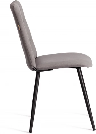 Стул обеденный Asti Tetchair (Флок/Серый,Черный) арт.24807
