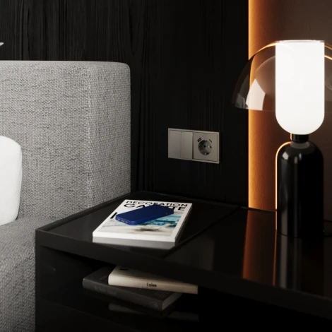 Перекрестный переключатель встраиваемый IP30 Voltum S70 VLS020504 двухклавишный 10А, (шелк)