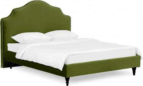 Кровать Queen II Victoria L 1600 ОГОГО (арт.652467), (Ткань/Зеленый)