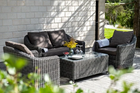 Кресло из искусственного ротанга, цвет графит 4SIS Кон Панна YH-C1808W graphite