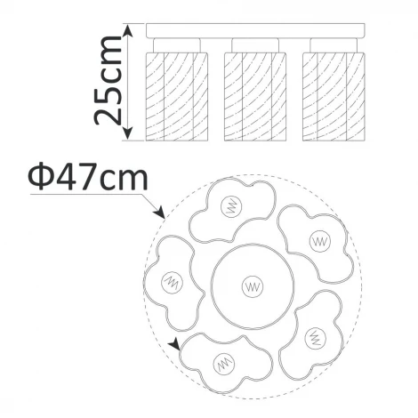 Потолочная люстра Arte Lamp Canzone A3489PL-6CC