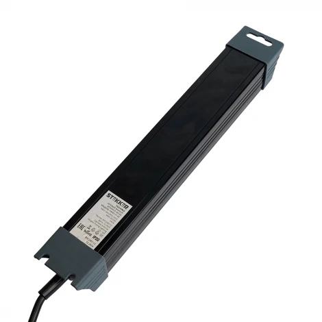 Сетевой фильтр 3-х местный с заземлением 5 метров (черный) Stekker Techno 50155