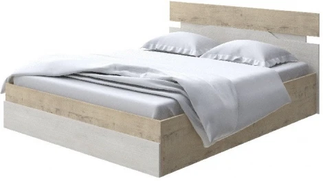 Без бренда Кровать Milton с подъемным механизмом (ЛДСП Бунратти/Дуб Шамони светлый (124)) 80x190