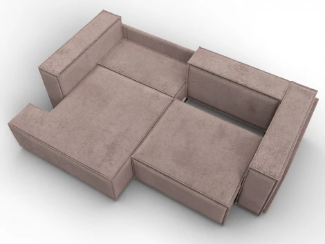 Диван угловой Лига-061 угол левый (ДСП,Брус,Фанера,Велюр/Бежевый) Лига Диванов 131150L