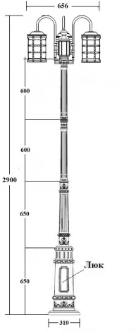 Наземный фонарь IP44 Oasis Light BARSELONA 81210B 10 E7 down Gb